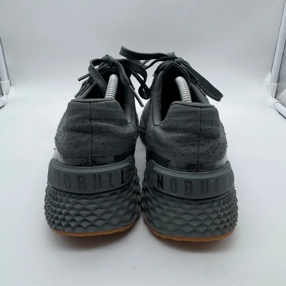 NOBULL Ripstop Runner Dark Grey Charcoal Gum Sole Training Shoes Mens 10.5